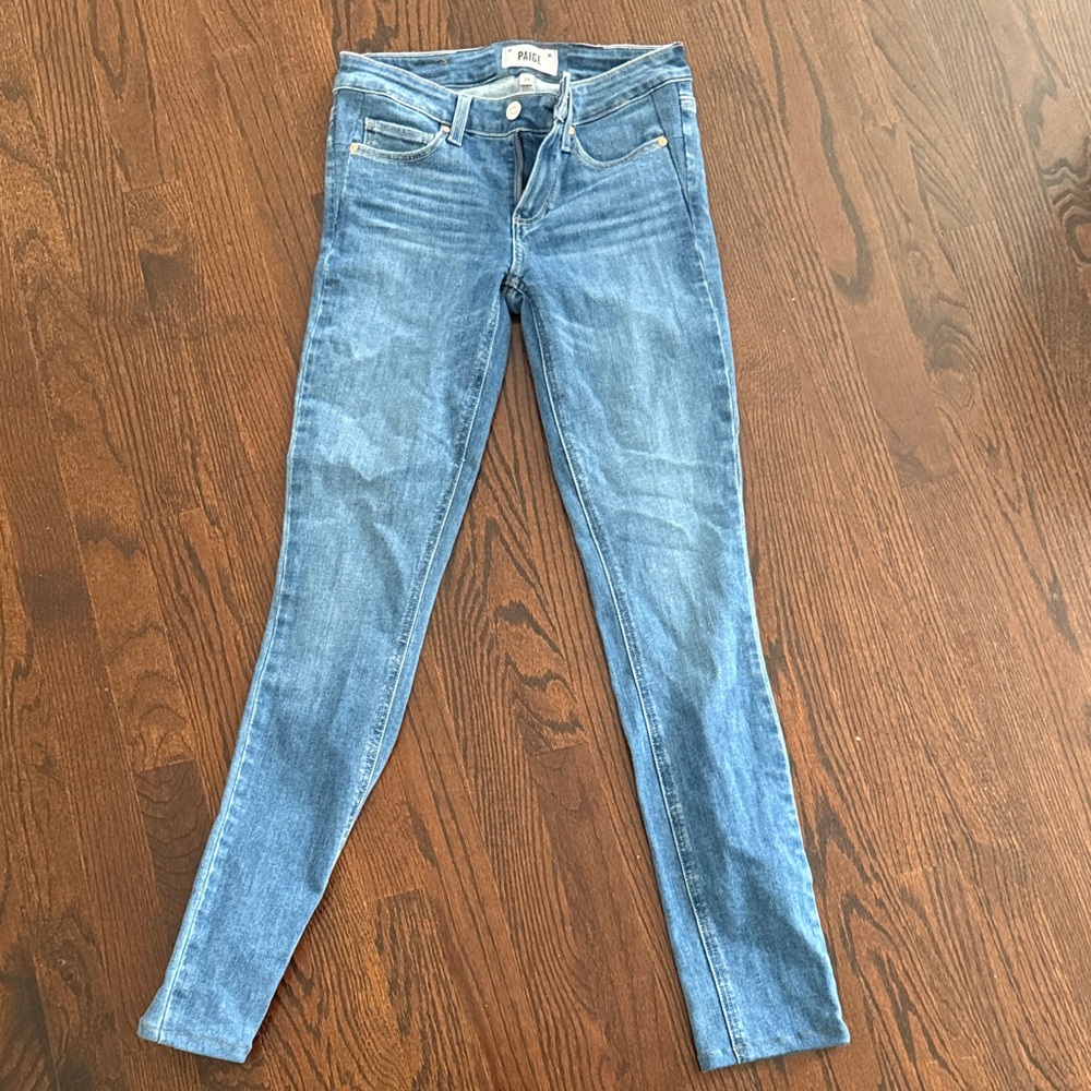 PAIGE Women's Light Blue Skinny Jeans